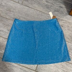 PINK Victoria's Secret Sparkling Blue Mini Skirt